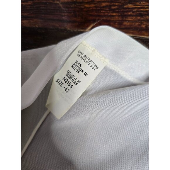 Vintage White Semi Sheer Ethereal Long Night Gown House Dress - Picture 4 of 13